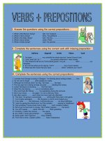 Verbs follow by preposition