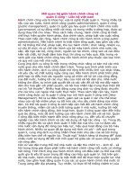 Mối quan hệ giữa hành chính công và quản lí công – liên hệ việt nam 