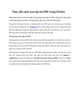 Thay đổi cách xem tệp tin PDF trong firefox 