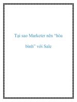 Tại sao marketer nên hòa bình với sale 