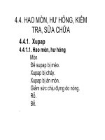 Hao mòn   hư hỏng   kiểm tra   sửa chữa ô tô 