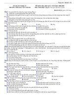 Đề thi HK2 năm học 0809. Môn Sinh 12