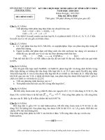 ĐỀ THI CHỌN HỌC SINH GIỎI TỈNH LỚP 9 THCS NĂM 2010 - 2011 MÔN HÓA HỌC - SỞ GIÁO DỤC VÀ ĐÀO TẠO ĐẮK NÔNG