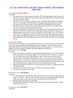 Quy định làm việc tại PTN Hóa học