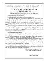 Kế hoạch Công đoàn tháng 01/2009