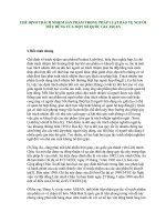 CHẾ ĐỊNH TRÁCH NHIỆM SẢN PHẨM TRONG PHÁP LUẬT BẢO VỆ NGƯỜI TIÊU DÙNG CỦA MỘT SỐ QUỐC GIA ASEAN