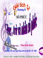 ChIV - Bài 2 : Cộng trừ và nhân số phức