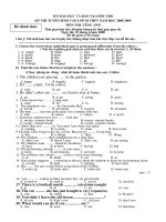 de thi vao lop 10 THPT