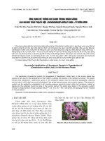 ỨNG DỤNG HỆ THỐNG KHÍ CANH TRONG NHÂN GIỐNG LAN HOÀNG THẢO THẠCH HỘC (DENDROBIUM NOBILE LINDL.) Ở VƯỜN ƯƠM
