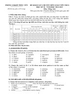 ĐỀ KHẢO SÁT CHUYÊN MÔN GIÁO VIÊN THCS HK II - NĂM HỌC 2012-2013 MÔN TIẾNG ANH - PHÒNG GD&ĐT PHÚC YÊN