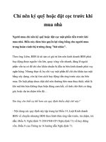 Chỉ nên ký quỹ hoặc đặt cọc trước khi mua nhà 