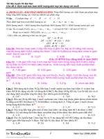 Các dạng bài toán kim loại + muối 