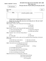 Đề thi lớp 6 kỳ 2 NH 07-08