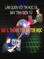 Bài 1- THÔNG TIN VÀ TIN HỌC
