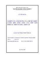 [Luận văn]nghiên cứu ảnh hưởng của chế độ nhiệt luyện đến tính chất của hợp kim bimetal thép 5crinimo   thép c35 