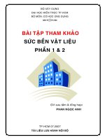 Bài tập tham khảo sức bền vật liệu phần 1+2 