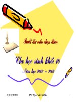 TƯ VẤN CHỌN BAN KHỐI 10