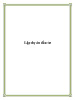 Lập dự án đầu tư 