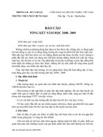 Báo cáo Tổng kết năm học 2008-2009