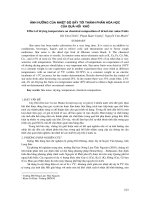 ảnh h-ởng của nhiệt độ sấy tới thành phần hóa học của quả Hồi khô