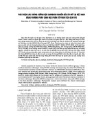 PHáT HIệN CáC CHủNG CƯờNG ĐộC GUMBORO NGUồN GốC ÂU-Mỹ TạI VIệT NAM BằNG PHƯƠNG PHáP SINH HọC PHÂN Tử PHÂN TíCH GEN VP2
