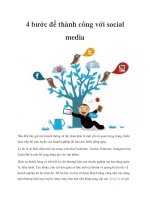 4 bước để thành công với social media 
