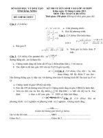 Đề thi tuyển sinh lớp 10 THPT năm học 2011 môn TOÁN CHUYÊN – Sở giáo dục đào tạo TỈNH ĐẮK NÔNG