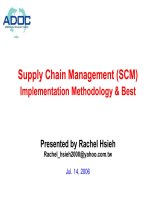 Supply chain mangagement (SCM)   implementation methodology & best 