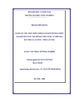Đánh giá việc thực hiện chính sách bồi thường thiệt hại khi nhà nước thu hồi đất một số dự án trên địa bàn thị xã lai châu tỉnh lai châu 