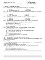 Kiểm tra  1 tiết HKI