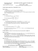 Đề thi thử ĐH, CĐ năm 2007 lần 1 môn Toán khối B