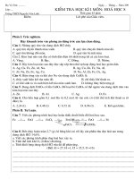 Kiểm tra Học kì II Hóa Học 8