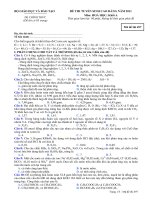 ĐỀ THI TUYỂN SINH CAO ĐẲNG NĂM 2011 Môn: HOÁ HỌC; Khối A  497 