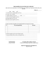 MẪU PHIẾU NGHIÊN CỨU HỒ SƠ CÔNG CHỨC, VIÊN CHỨC