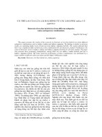 ƯU THẾ LAI CỦA LÚA LAI HAI DÒNG TỪ CÁC LOÀI PHỤ indica VÀ japonica