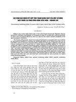 xác định khả năng kết hợp tính trạng năng suất của một số dòng ngô thuần tại vùng đồng bằng viên chăn - CHDCND Lào