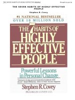 THE SEVEN HABITS OF HIGHLY EFFECTIVE PEOPLE 1 