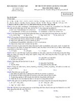 ĐỀ THI TUYỂN SINH CAO ĐẲNG NĂM 2009 Môn: HOÁ HỌC; Khối: A mã đề  648 