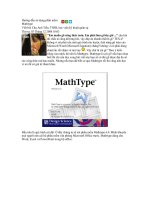 Hướng dẫn sử dụng phần mềm Mathtype