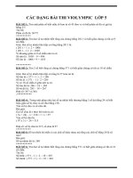 CÁC DẠNG BÀI THI VI OLYMPIC  LỚP 5
