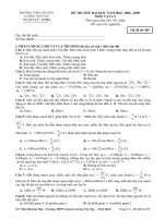 ĐỀ THI THỬ ĐẠI HỌC NĂM HỌC 2008 - 2009  MÔN VẬT LÝ 4
