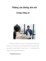 Những câu không nên nói trong công sở 