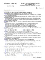 ĐỀ THI TUYỂN SINH CAO ĐẲNG NĂM 2011 Môn: SINH HỌC; Khối B 625 