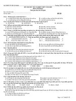 Đề thi thử TN THPT của TP HCM