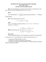 Đề số 3 kiểm tra đội tuyển