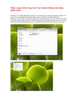 Phan vung o cung trong win7 