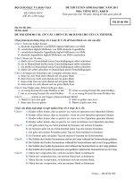 ĐỀ THI TUYỂN SINH ĐẠI HỌC NĂM 2011 Môn: TIẾNG ĐỨC; Khối D 586 