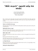 “Bắt mạch” người sếp hà khắc    cẩm nang nghề nghiệp 