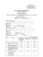 TỜ KHAI THUẾ GTGT