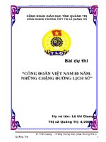 BÀI DỰ THI CÔNG ĐOÀN VIỆT NAM VÀ CÔNG ĐOÀN QUẢNG TRỊ